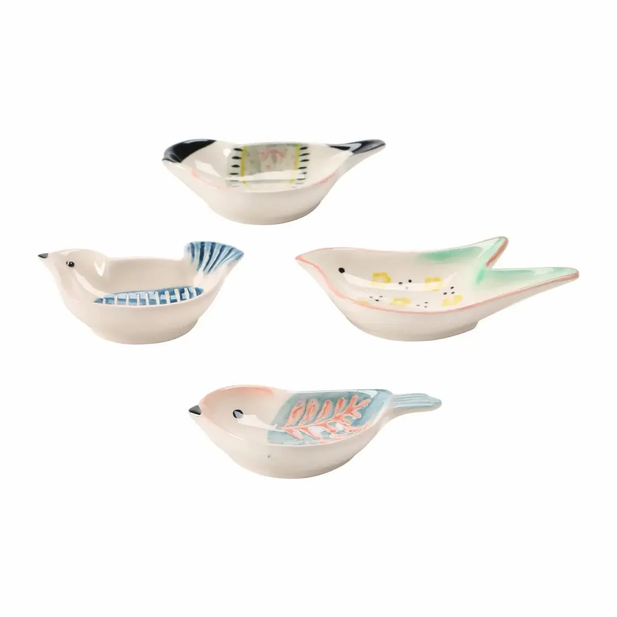 Hand-Painted Stoneware Bird Shaped Dish - Image 6
