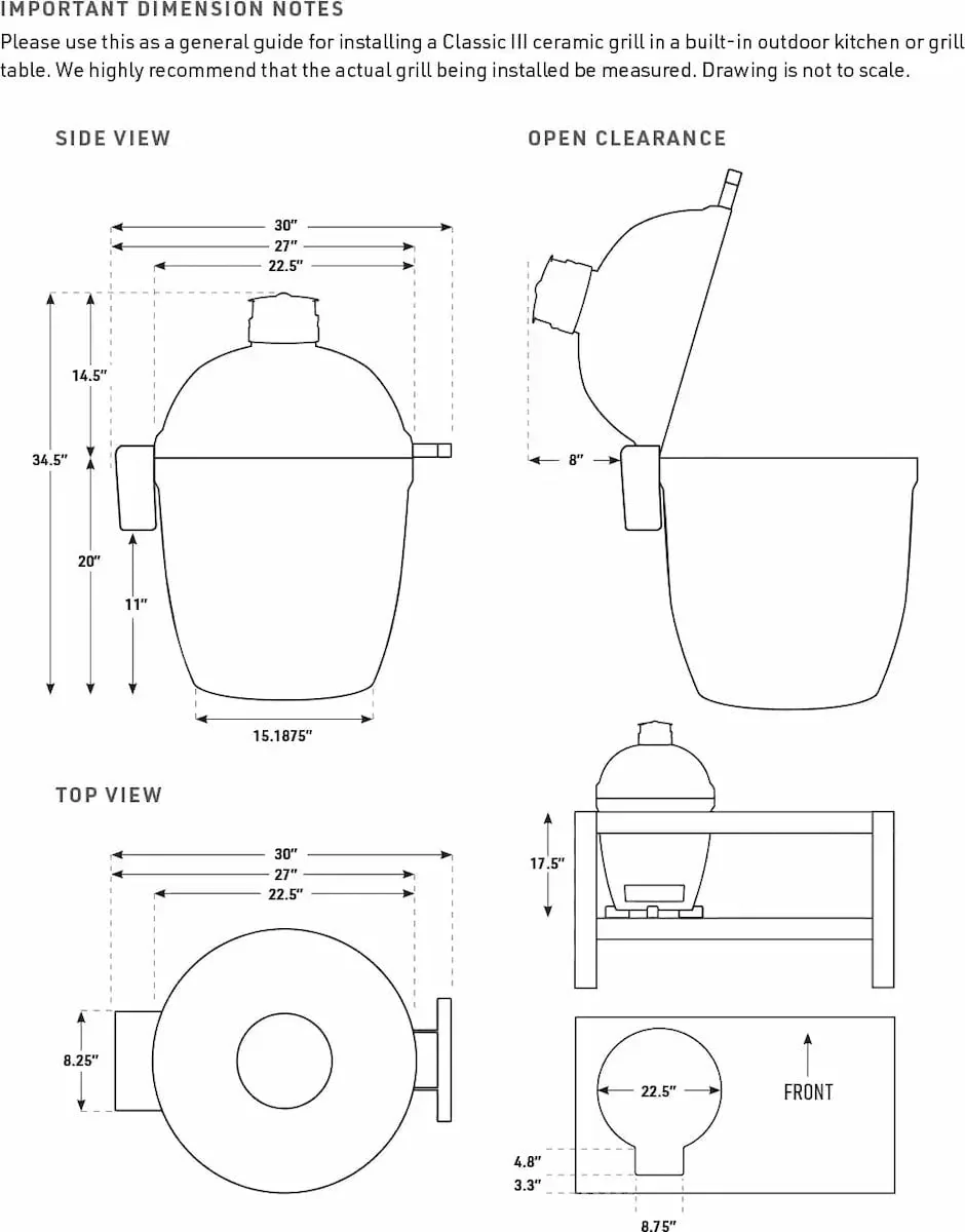 Kamado Joe Classic III 18" Ceramic BBQ Grill with Cart - Image 23