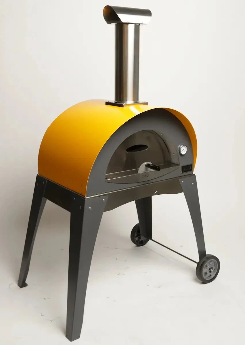 Local Special, Floor Model, Fire Yellow, Alfa Ciao Wood-Fired Oven w/ Leg kit - Image 3