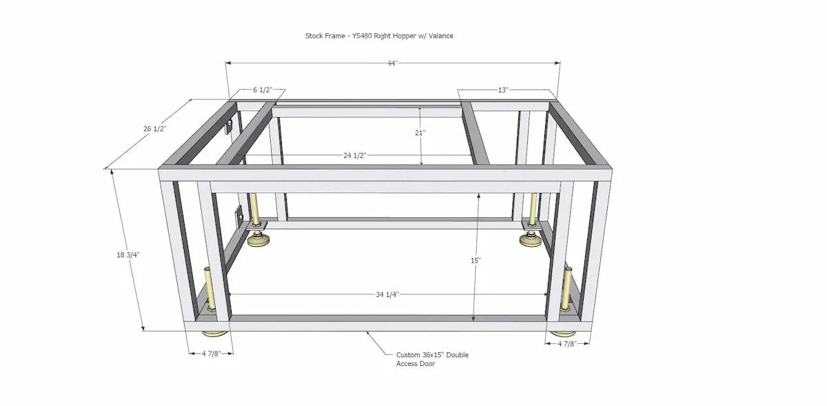 Yoder Smokers Built-In YS480s Pellet Grill Island with Double Access Doors - Image 14