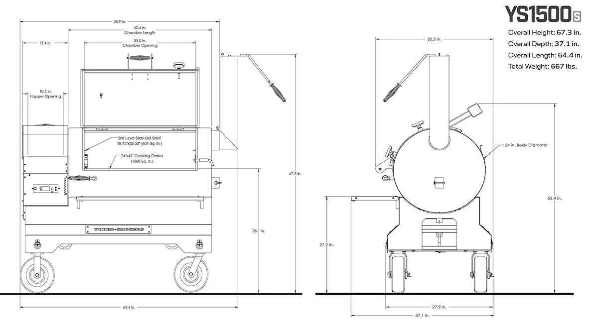 Yoder Smokers YS1500s Pellet BBQ Grill - Image 19
