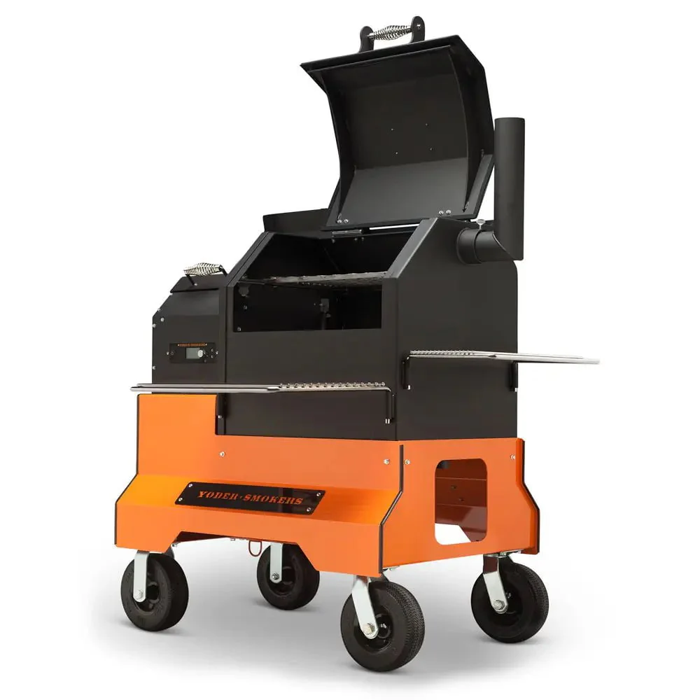 Yoder Smokers YS480s Pellet Grill on Competition Cart with Storage Drawer - Image 6