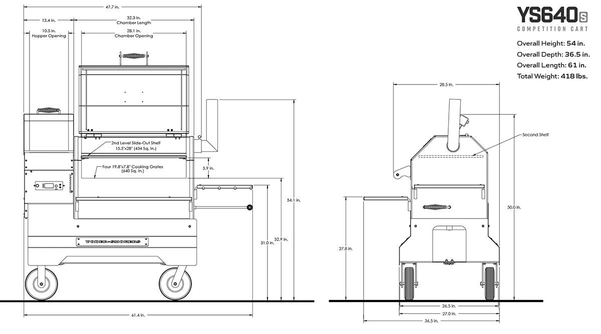 Yoder Smokers YS640s Pellet Grill on Competition Cart - Image 30