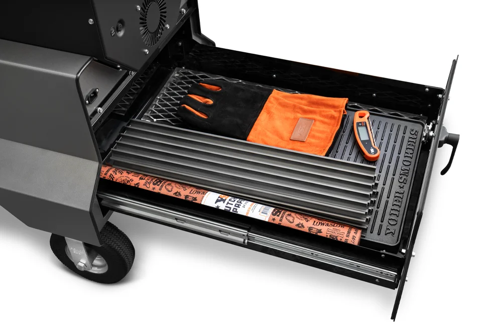 Yoder Smokers YS640s Pellet Grill on Competition Cart with Storage Drawer - Image 3