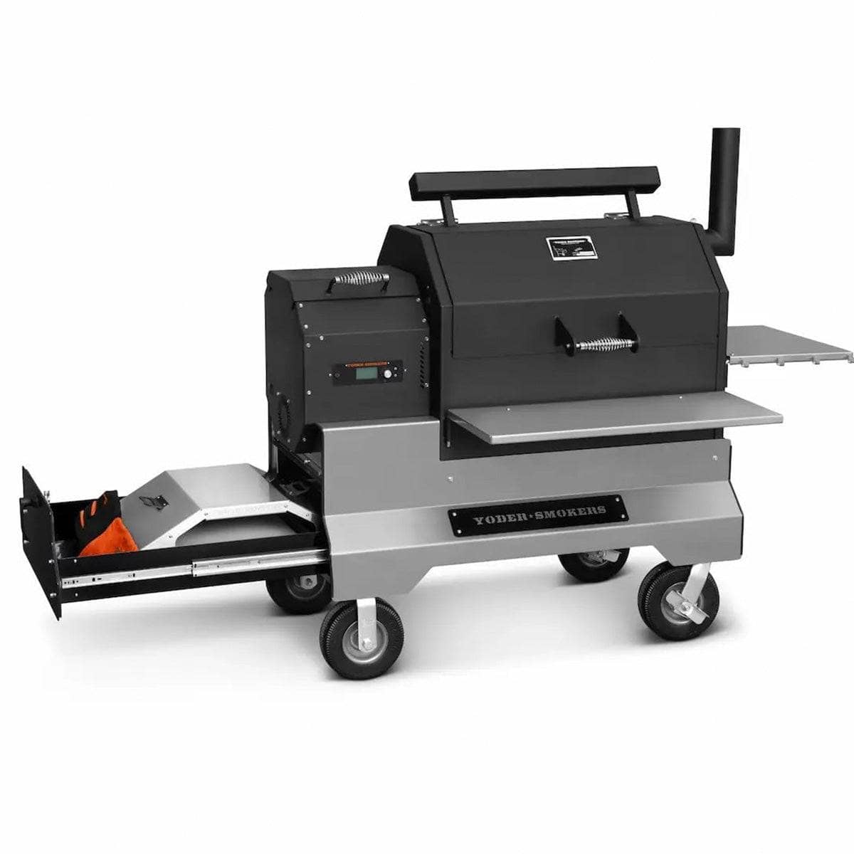 Yoder Smokers YS640s Pellet Grill on Competition Cart with Storage Drawer - Image 5